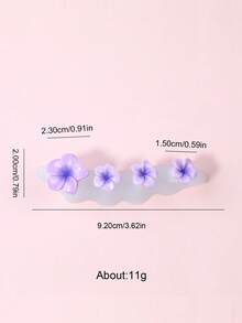 2pcs Soft Silicone Toe Separators With Plumeria Pattern, Foot Care Toe Spacers, Reusable Nail Art Tools For Salon And Home Use - Mauve Purple - View 6