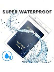 Waterproof Passport Cover, Multifunctional Transparent Storage Bag, Large Document Card Holder, Can Store Passport And Cards, Travel Multifunctional Transparent Waterproof Passport And ID Card Holder, Vacation Travel Accessory - Multicolor - View 2