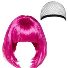 1/2Pcs Multi-Color Optional Short Bangs Bobo Wig For Women Versatile Hair Wig Daily Party Hairpiece For 80s Party Music Festival Cosplay Halloween - Multicolor - View 39