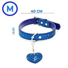 1 Piece, Random Color Bling Pet Collar With Heart Pendant (Size M) - Random Color - View 5