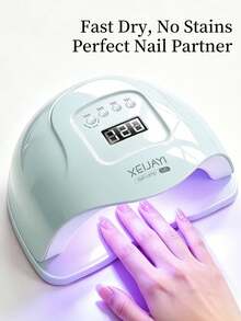 XEIJAYI 1 cái đèn LED UV xanh làm móng 24 hạt, máy sấy móng gel chuyên nghiệp với 4 mức cài đặt hẹn giờ - Màu xanh nhạt - Xem 2