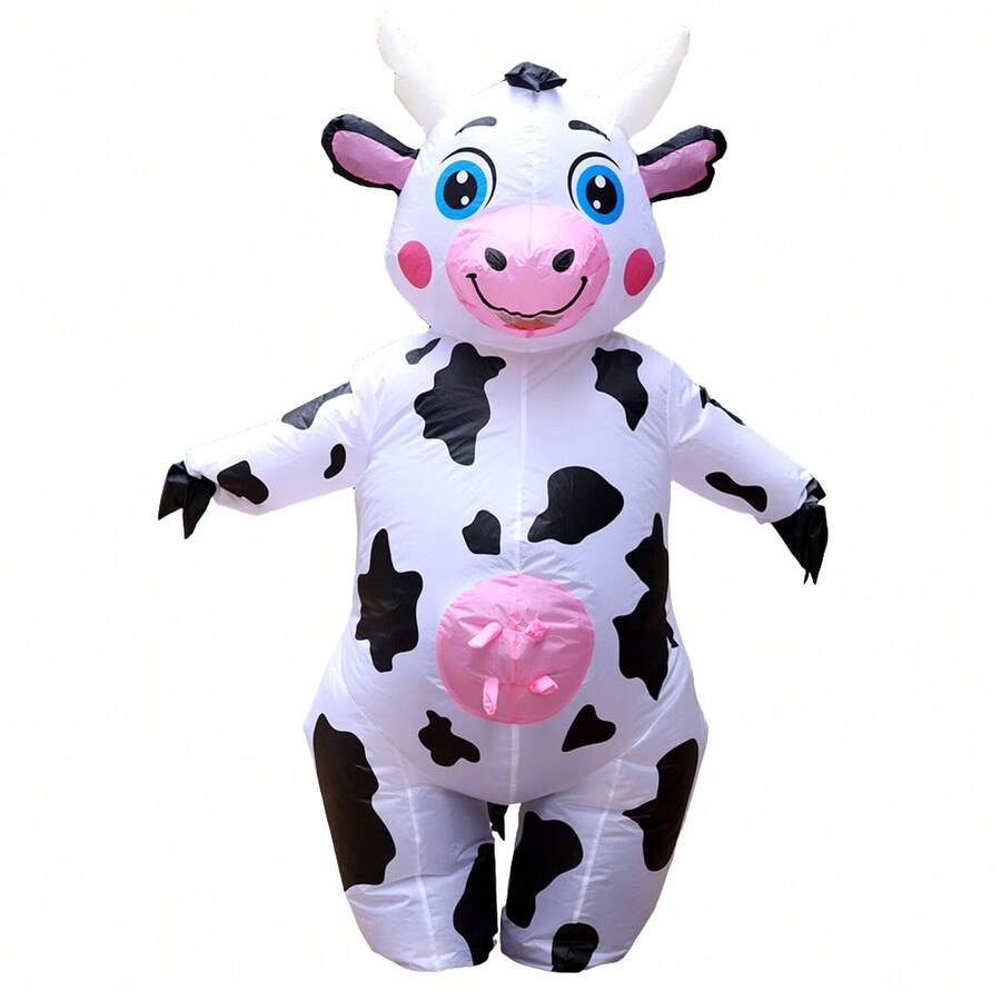 Cartoon Cow Inflatable Clothing Adult Cute Flower Cow Inflatable Clothing Festival Stage Performance Fun Dress Up