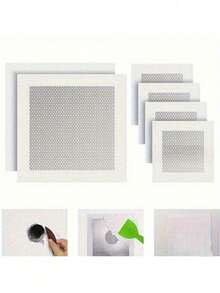 10/5/1pc Drywall Repair Aluminum Alloy Patch Plates, Fiberglass Mesh Covered Galvanized Board, Self-Adhesive Metal Patch Plates With Extended Mesh For Drywall Hole Repair - A - View 2
