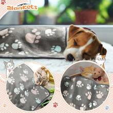 Waterproof Dog Blanket Reversible Sherpa Fleece For Large Dogs Cat Soft Print Pet Blanket Washable , Furniture Protector For Couch Sofa Bed Car, Cozy Throw(23.6" X 31.5", Grey) - 60 X 80 cm - View 10