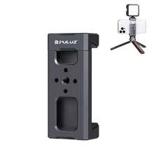 PULUZ Cold Shoes Aluminum Alloy Phone Clamp Holder Bracket(Black) - Black - View 1