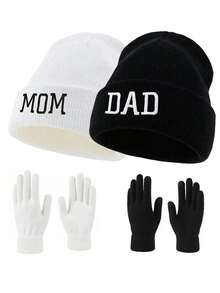 1pc/2pcs Gothic Style Men Scar Embroidery Knit Facemask Beanie, Women Fashion Street Ski Hat, Warm Versatile Winter Cap, Loose Fit - Multicolor - View 16