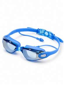 Goggle Set (Goggles + Swim Cap) - Blue - View 7