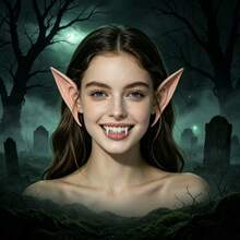 Realistic Latex Elf Ears, Soft Lifelike Elf Ear Cosplay Accessory, Halloween Party, Carnival, Gothic Theme Event And Photography Decoration Scary Costume Prop - View 5