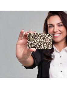 4pcs Leopard Print Credit Card Skin, Credit Card Protector, Bubble-Free Ultra-Thin Credit Card Sticker, DIY Personalized Credit Card Sticker, Waterproof Vinyl Protective Sticker, Suitable For Keys, Transportation, Debit Cards, Credit Cards, Back To School Season, School Supplies - Leopard Print - View 3