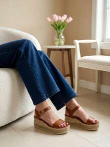 Women Platforms & Wedge Sandals - Camel - View 3