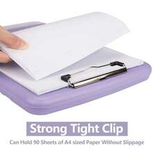 Clipboard With Storage, A4 Loose-Leaf Binder Clipboard With Pen Holder, Heavy-Duty Storage Clipboard With Low-Profile Clip, Side-Opening Clipboard Folder, Smooth Writing Clipboard - Multicolor - View 5
