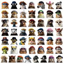 50pcs Anthropomorphic Animal Theme Graffiti PET Stickers, Suitable For Decorating Stationery, Gift Packaging, Patterned Envelope Seals, Self-Adhesive Labels, Planners And Creative Projects - one-size - View 8