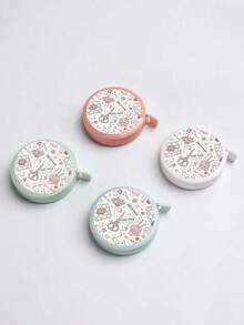Vintage Floral Print Retractable Tape Measure, Sewing Tool, Warm Handmade Tool Retractable Tape Measure, Mini Portable Soft Leather Tape Measure, Measuring Length 150cm/60in, Suitable For Home, Tailoring, Sewing, Office, Family And Learning - Multicolor - View 4