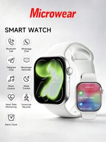 Microwear Smart Watches For Android IOS Phones with 2.08" LTPO Screen,Fitness Tracker 170+ Sport Modes,ChatGPT AI Smartwatch with Heart Rate Blood Oxygen and Sleep Monitor - 銀色1 - 查看 2
