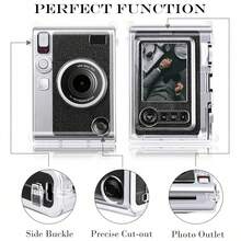 Clear Protective Case With Adjustable Shoulder Strap, Compatible With Fujifilm In-Stax Mini Instant Camera - View 3