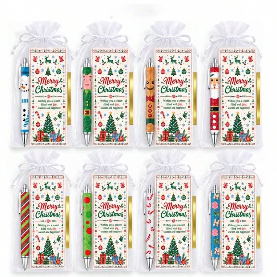 16pcs Christmas Themed Gift Pen Set,Including 