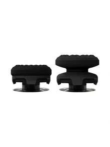 1 Pair Black Joystick Caps, Raised Anti-Slip Joystick Protective Caps, Game Controller Button Caps Accessories - View 3