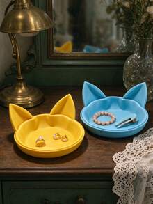 Nampan Penyimpanan Perhiasan Telinga Kucing Lucu, Bahan PLA Cetak 3D, Tempat Cincin, Anting, Gelang, dan Aksesori Rambut, Organizer Meja Kreatif, Hadiah Ulang Tahun untuk Sahabat Perempuan - MultiWarna - View 11