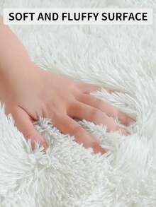 1pc Pure White Petal Cloud Shaped Plush Rug, Soft And Comfortable Bedroom Bedside Mat, Warm Plush Mat For Winter, Cream Style Living Room Decor Rug, Hand-Cut With 1-5cm Error, Suitable For Daily, Christmas, New Year And Other Festivals, Bathroom Mat, Bathroom Rug, Bedside Rug, Floor Mat, Home Decor, Home Decor, Area Rug, Bedroom Rug, Washable Rug - White - View 4