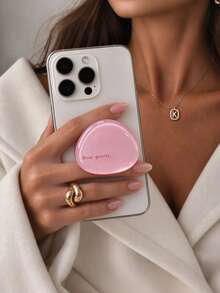 1pc Candy Color Easy Foldable Phone Holder, Suitable For All Mobile Phone Models, Anti-Fall And Anti-Scratch Soft Shell Material, Water Drop Bracket Design, One-Handed Grip To Prevent Slipping, Can Be Used For Watching Dramas, Live Broadcasts - Multicolor - View 3
