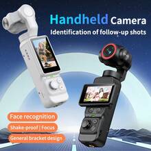 4K Handheld Pocket Gimbal Camera, Face Tracking, Touchscreen, WiFi, Landscape Mode, Portable Vlog Action Camera For Video Shooting - View 1