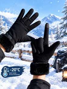 Women's Fall & Winter Warm Gloves, Responsive Touchscreen Function, Thickened Cushioned Windproof – Adorable Style For Students, Ideal For Riding & Daily Use - A - View 1