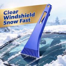 Blue Portable Car Snow & Ice Scraper, Windshield Ice Scraper, Car Window Plastic Ice Scraper - A - View 1