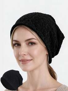 1PC Women's Double Layer Lace Headwrap Turban Cap, Suitable For Daily Use - Multicolor - View 6