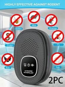 1/2 PCS Ultrasonic Pest Repellent Plug-In, Electronic Mouse & Rodent Deterrent, USB Powered No Battery, Wide Coverage For Mice, Mosquitoes, Cockroaches, For Home, Office, Hotel, Garage, Pet Friendly - Multicolor - View 9