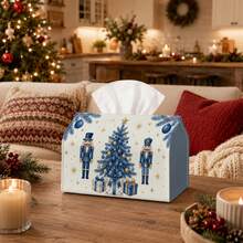 1pc Classic Elegant Christmas Tissue Box | Multi-Functional Christmas Napkin Holder, Suitable For Home, Christmas Car Decor, Nutcracker Soldier Princess Doll - Seasonal Decorative Tissue Box For Living Room - Multicolor - View 19