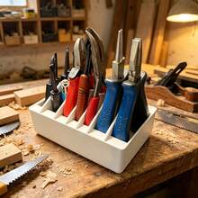 Multi-Slot Pliers Storage Tray, Non-Slip Desktop Hand Tool Organizer Rack, Garage Drawer Hardware Storage Rack, Suitable For Needle Nose Pliers, Diagonal Cutters, Electricians, Jewelry Making And Projects - Multicolor - View 9