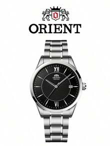 Orient 40.8mm Black Dial Automatic Mechanical Men's Watch With Metal Bracelet, Model RA-AC0014B10D - Black - View 5