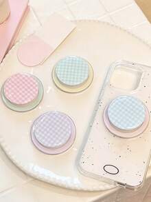 1pc Ins Style Magnetic Phone Stand, Strong Adsorption Original Korean Fresh Color Block Design, Compatible With MagSafe, Telescopic Airbag Stand, Macaron Solid Color, Suitable For Apple, Honor, Magnetic Phone Cases - Multicolor - View 6