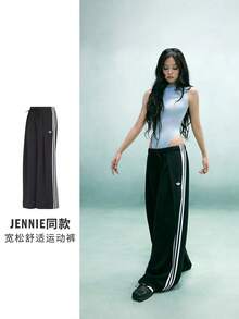 Adidas Originals Women's PLEATED TP Knit Long Pants LD8922 - Black and White - View 2