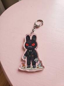 1Pc/6Pcs Animal Hospital Acrylic Keychains, Chibi Halloween Theme Cartoon Animals Wearing Medical & Hazmat Uniforms With Pumpkin, Tombstone, Alien Patterns, Car Key Pendant, Ita Bag Accessory, Daily Decoration, Halloween Gift, Birthday Gift, Christmas Gift, Party Favor, Graduation Gift, Back To School, Exquisite Collection, All Seasons - Multicolor - View 6