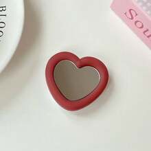 Colorful Heart-Shaped Phone Stand, Adhesive Phone Back Support Bracket With Mirror, Heart-Shaped Phone Holder, Multi-Function Telescopic Stand - Multicolor - View 22