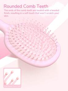 1pc Air Cushion Hairbrush, Anti-Static And Detangling, Fluffy Style, Wet And Dry Use, Scalp Massage, Hair Comb, Portable, Easy To Clean, Suitable For Daily Use And As A Holiday Gift - Multicolor - View 5