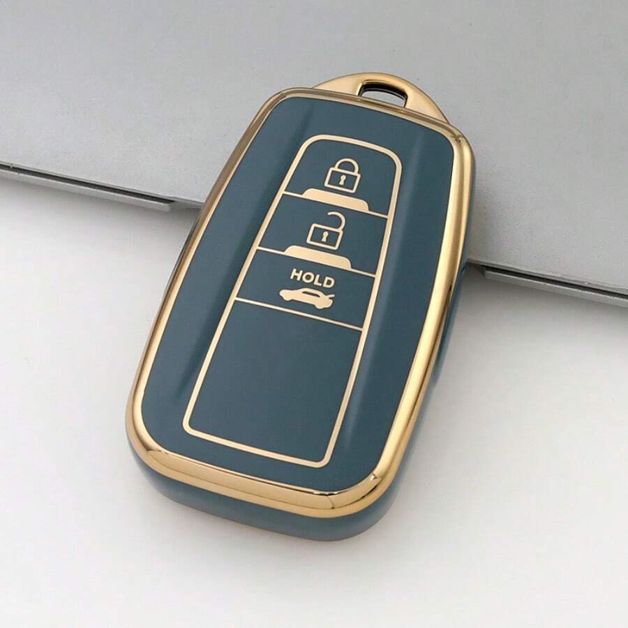 حافظة مفتاح سيارة واقية من TPU ناعم بطانية قشرة المفتاح اكسسوارات السيارات ل- T O Y O T A ل- Prius ل- Camry ل- Corolla ل- CHR ل- Prado 2018 2022 مع سلسلة مفاتيح حقيبة مفاتيح فاخرة عالية الجودة مناسبة للرجال والنساء