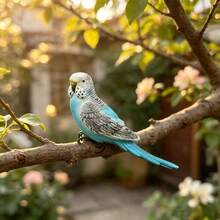 1pc Resin Parrot Decor, Realistic Bird Statue With Hook, Suitable For Outdoor Garden Fence And Flower Pot Decoration, Tropical Style Yard Decor And Holiday Party Props - Bird Figurine - View 8