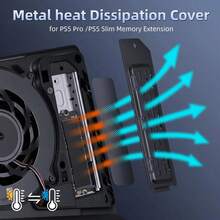 Penutup Pendingin Logam untuk Slot Ekspansi SSD M.2 P5 Slim/Pro, Kotak Pembuangan Panas Aluminium dengan Lubang Ventilasi - View 3