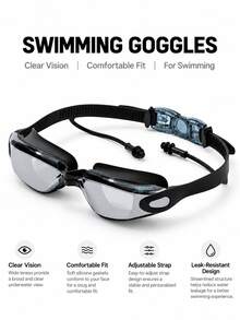 Goggle Set (Goggles + Swim Cap) - Pink - View 2