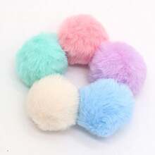 20/10/5/1pc 5-6cm Faux Rex Rabbit Fur Pom Poms, Fluffy Soft Christmas Pompoms, DIY Pom Poms, Handmade Keychain Pendants, Clothing Hat Gloves Sewing Craft Materials - A - View 8
