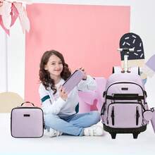 Girls Rolling Backpacks For Girls Set 16.5" Roller Backpacks For Girls With Crossbody Bag For School Bookbag Rolling Backpack For Gift - Girls' Rolling Bag - View 2