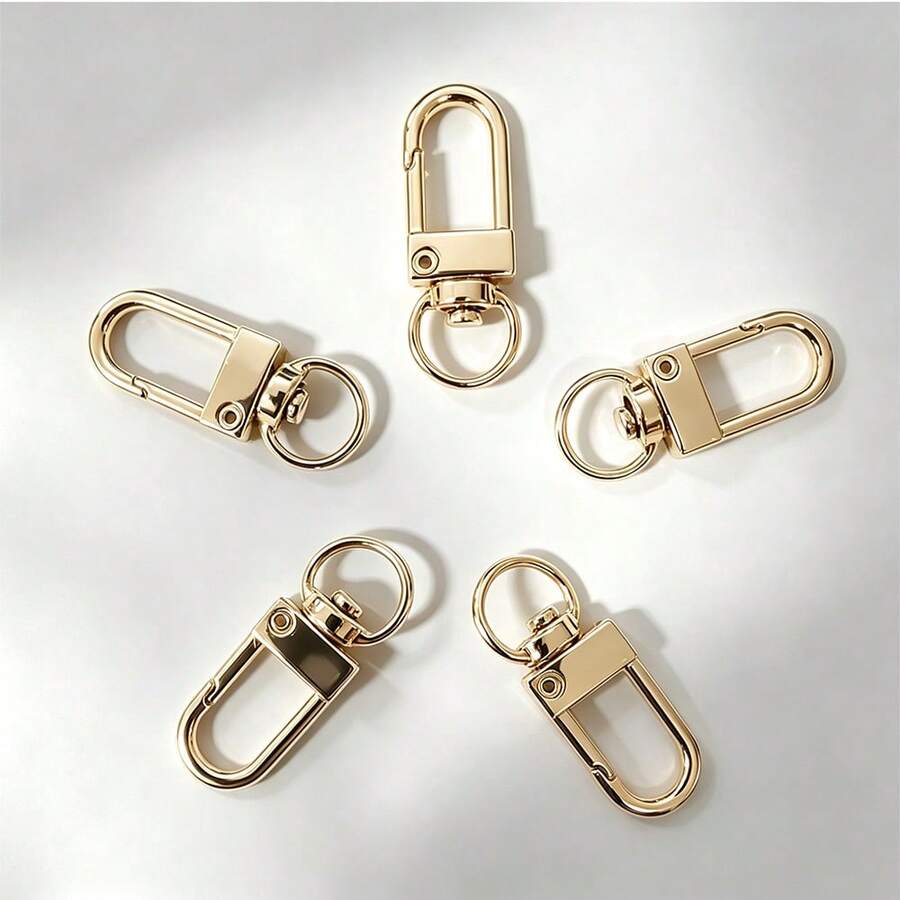 5/10/20/30/50Pcs Zinc Alloy Swivel Snap Hooks, Metal Trigger Clasps, DIY Hardware Accessories For Keychains, Bags & Bracelet Charms - Keychain - View 1