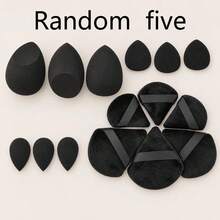 5pcs Random Makeup Sponge Set, Includes 3 Mini Sponges, 3 Powder Puffs, 3 Mini Powder Puffs, 3 Mini Finger Pads Puffs, Foundation Sponges - Multicolor - View 8