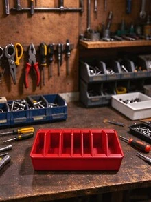 2pcs Multi-Slot Tool Storage Box, Plastic Pliers Screwdriver Organizer Rack, Workshop Garage Desktop Hardware Hand Tool Sorting Storage Box, Space-Saving Tool Holder, Repair Tools, Home Workshop Workbench Storage Accessories - A - View 10