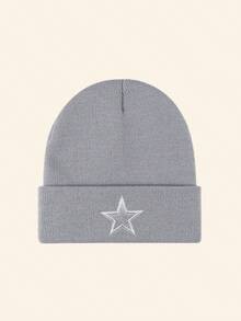 1/2/3pcs Men's Knitted Star Embroidery Beanie, Fashion Street Ski Hat, Windproof Warm Versatile Cold Weather Outdoor Cycling Hat - Multicolor - View 21