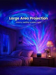 LED Projector Night Light With Aurora Borealis - USB Powered, ABS Plastic, Includes Remote Control, Suitable For Bedroom, Living Room, And Office Decoration, Perfect For Christmas, Birthday Parties, Creating Ambiance, And Bedroom Decor. - Multicolor - View 4