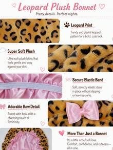 Bonnet / Hair Bonnet,Cat Bow Bonnet,Bow Silk Bonnet,Bonnet For Women,Bonnet For Sleeping,Silk Bonnet For Women,Large Bonnet,Big Bonnet,Long Bonnet,Braid Bonnet,Pink Bonnet,Cute Bonnet - Multicolor - View 7