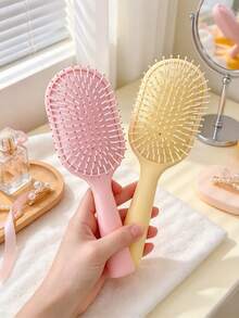 4/1Pc Air Cushion Massage Hair Comb,Multi Color Plastic Hair Comb,Tangle-Free Hair Care, For Daily Use & Trip,Portable Hair Styling Accessory Portable Airbag Massage Comb - Must-Have For Travel Christmas Gift - Multicolor - View 2